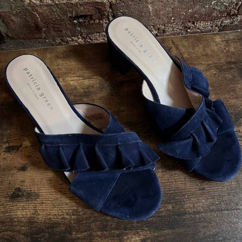 Patricia Green blue suede sandals